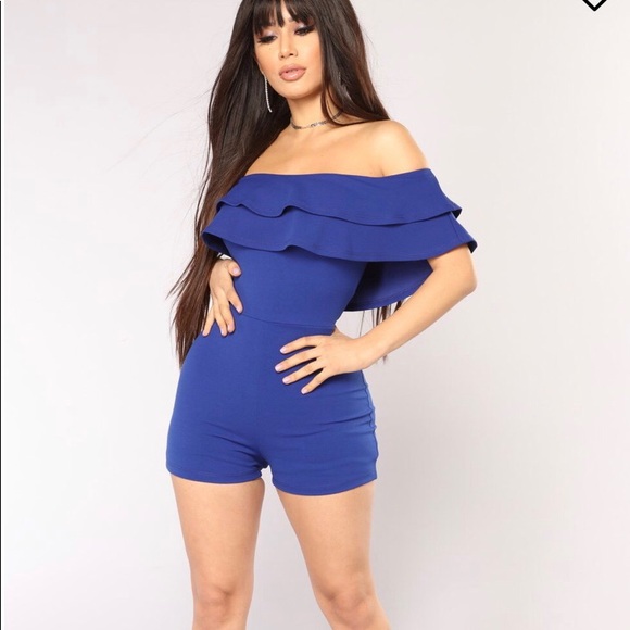 Fashion Nova Pants - Ready to ruffle romper